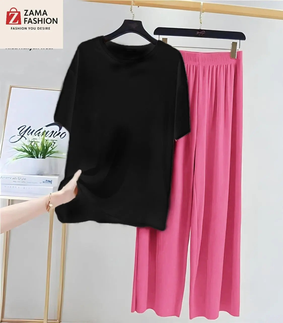 Black Pink Loungewear - Zama Fashion
