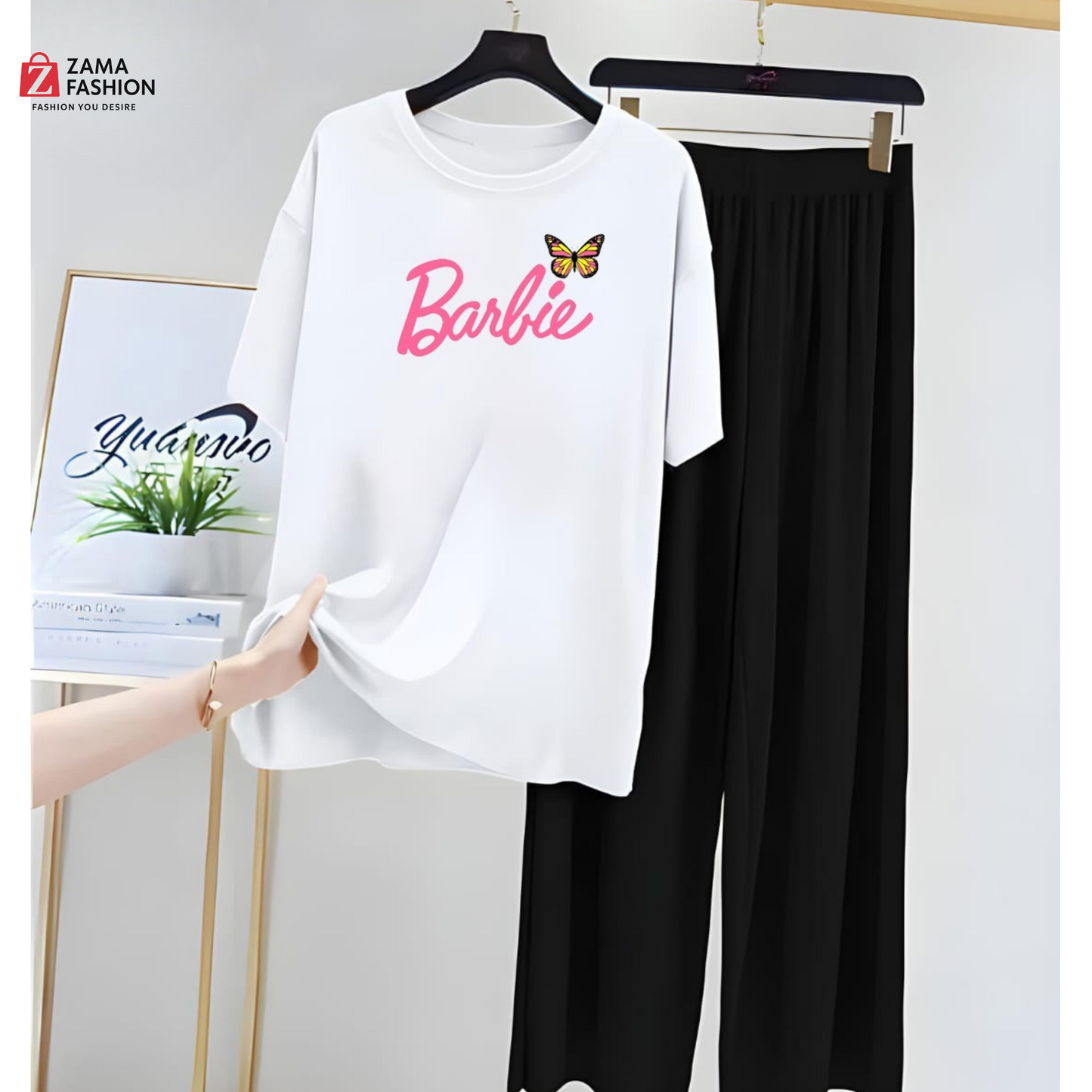 Barbie White Black Loungewear Zama Fashion