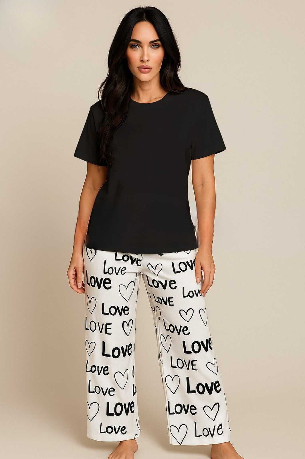 Black White Loungewear - Zama Fashion