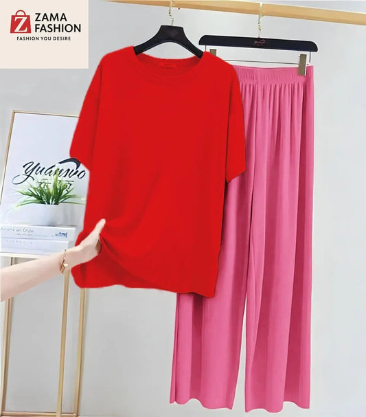 Red Pink Loungewear - Zama Fashion
