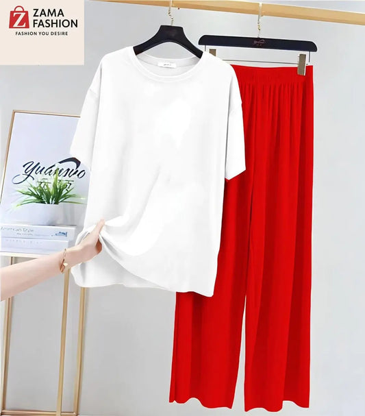 White Red Loungewear - Zama Fashion