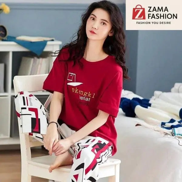 Wow 3 Variants Printed Loungewear - Zama Fashion