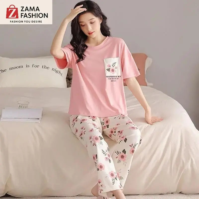 Wow 3 Variants Printed Loungewear - Zama Fashion