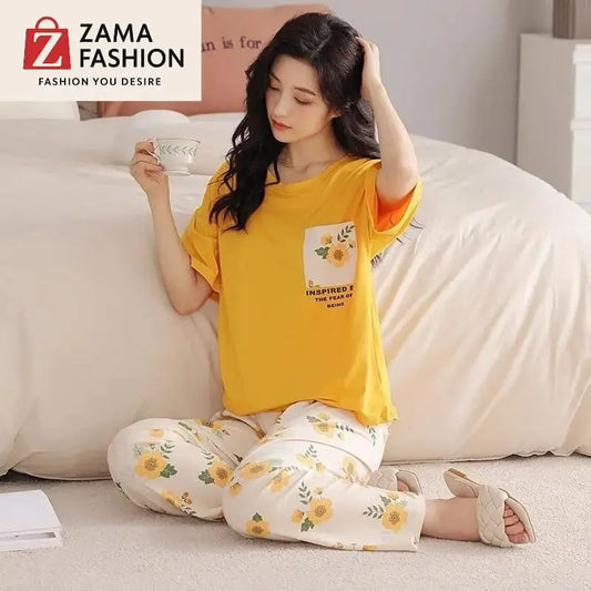 Wow 3 Variants Printed Loungewear - Zama Fashion