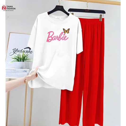 Barbie White Red Loungewear Zama Fashion