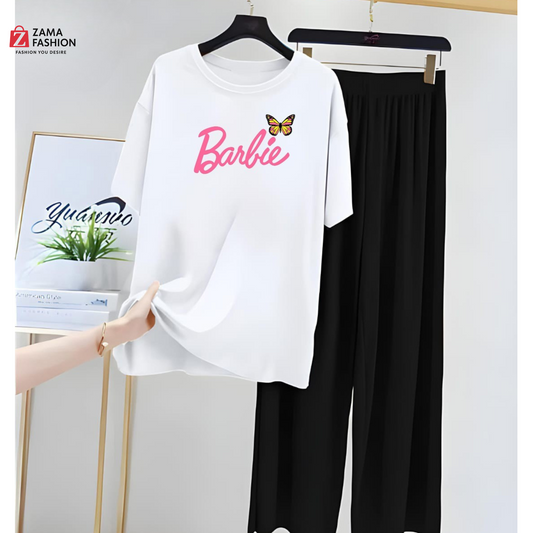 Barbie White Black Loungewear Zama Fashion