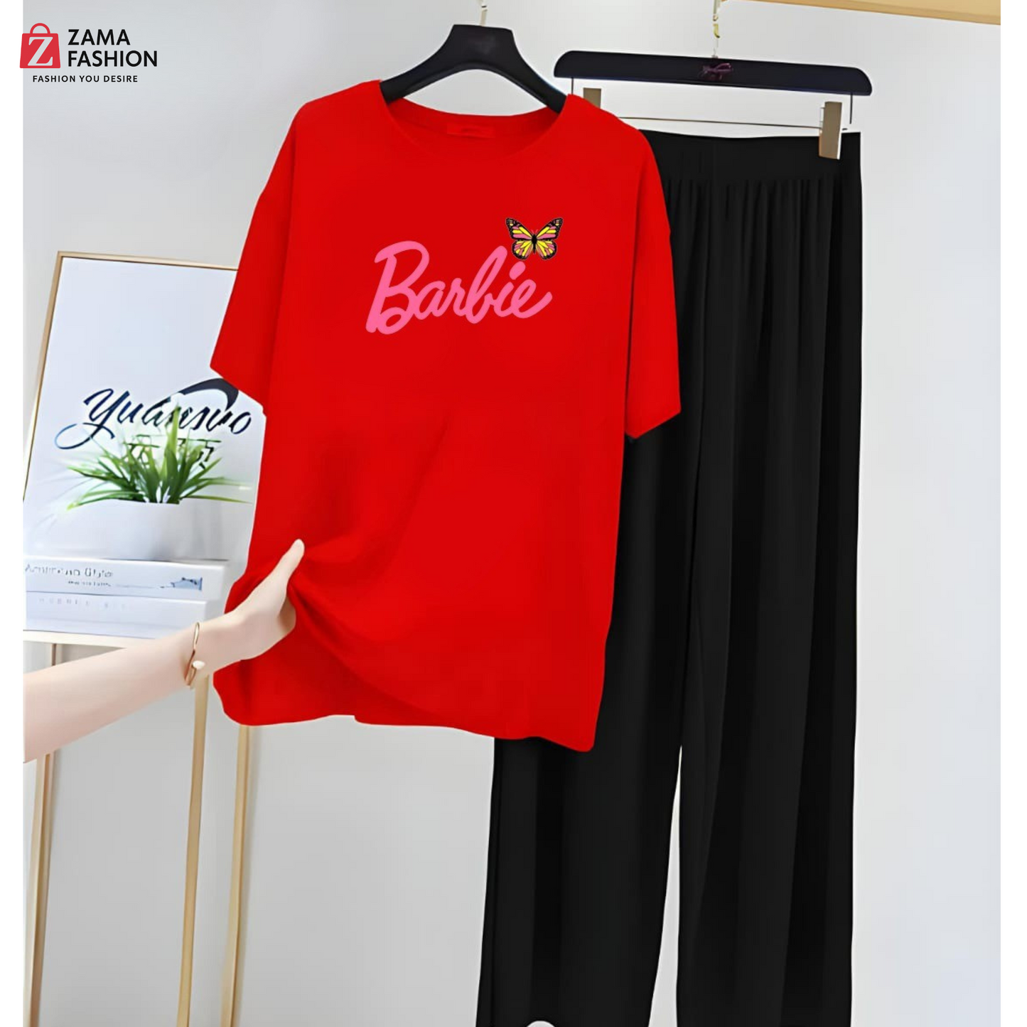 Barbie Red Black Loungewear Zama Fashion