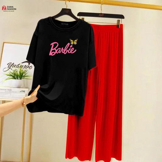 Barbie Black Red Loungewear Zama Fashion
