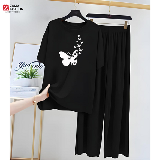Butterfly Black Black Loungewear Zama Fashion