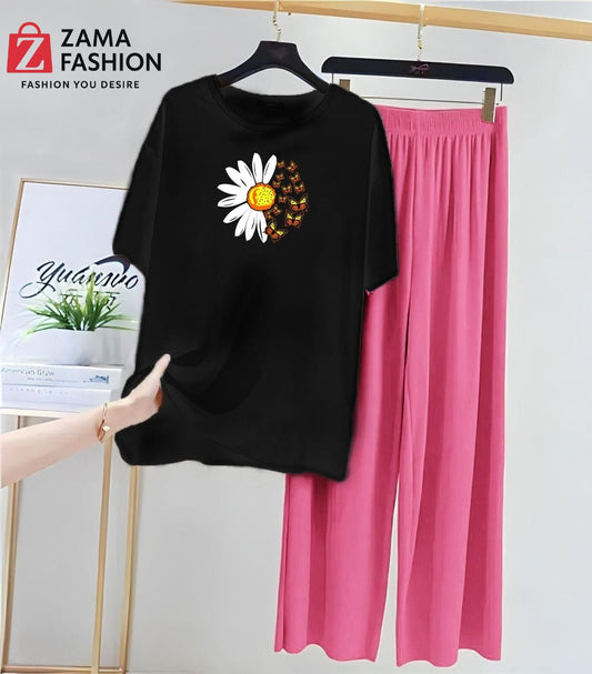 Sunflower Black Pink Loungewear - Zama Fashion