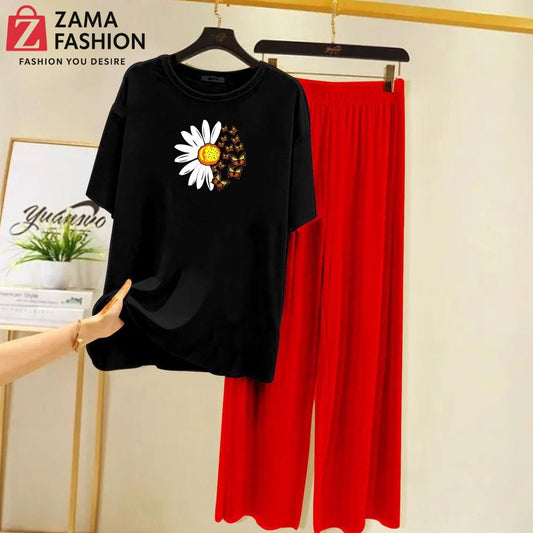 Sunflower Black Red Loungewear - Zama Fashion