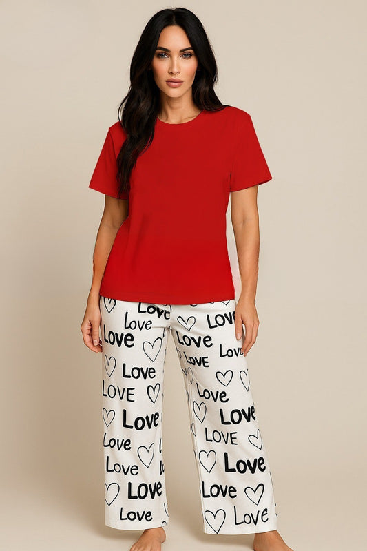 Red White Loungewear - Zama Fashion