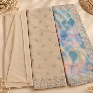 Fabric Shimmer Tissue Heavy Dupatta With Astar